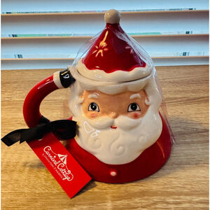 New Carnival Cottage Johanna Parker Christmas Santa Mug With Lid Brand New